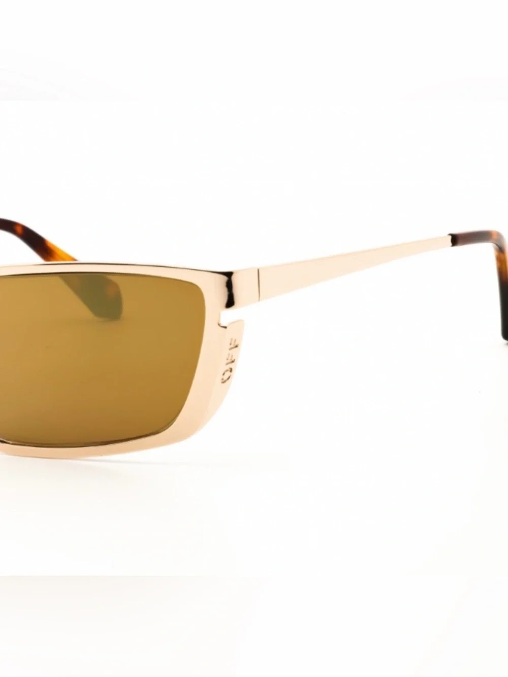 Off-White Gold/Brown Unisex Sunglasses (NWT)